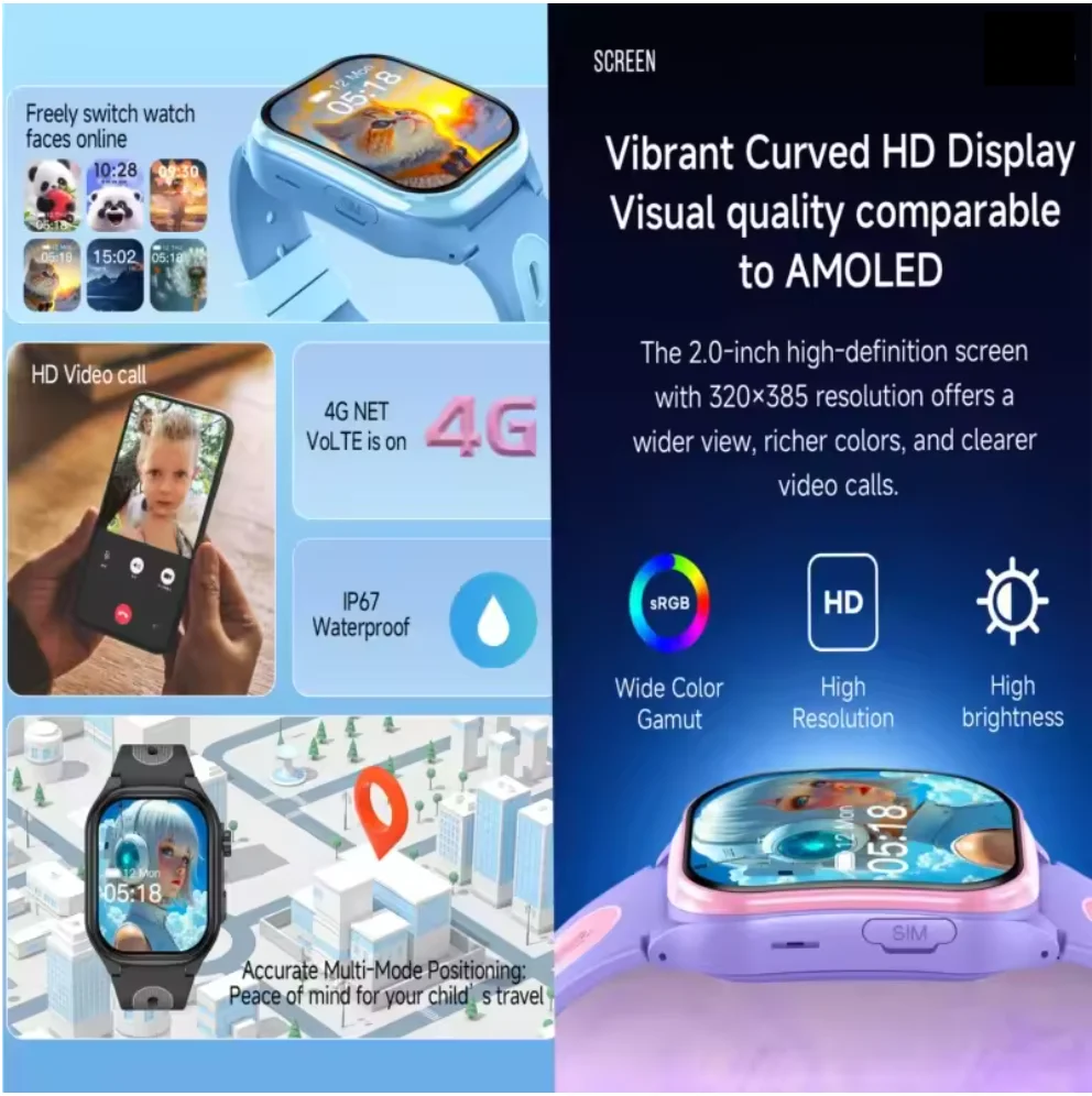 4G Kids Smart Watch Child Watc - огляд і ціна Smartwatch Watches For Kids With Gps