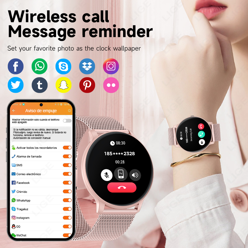 LIGE Waterproof Women Smart Wa - огляд і ціна Watches Ladies Smartwatch