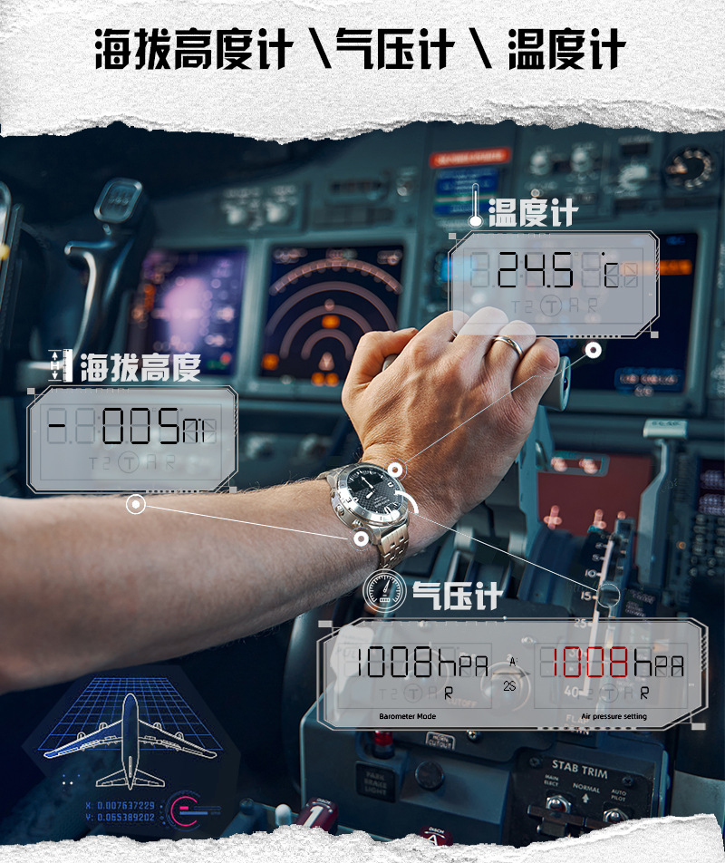 Men Waterproof Outdoor Smart W - огляд і ціна Altimeter Compass Watch