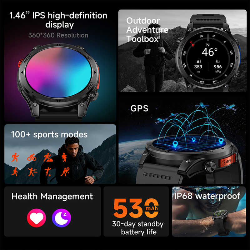 2026 New T-Rex 3 GPS tactics M - огляд і ціна Altimeter Compass Watch