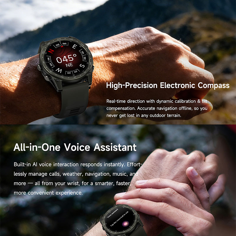 New 5ATM Waterproof Smart Watc - огляд і ціна Altimeter Compass Watch